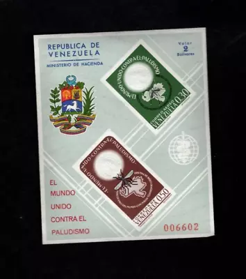 Venezuela Sc#C819a (1962) Souvenir Sheet MNH • $1