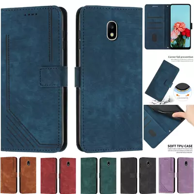 Wallet Flip Leather Case Cover For Samsung Galaxy J4 J6+ 2018 J7 2017 J3 J5 2016 • $12.49