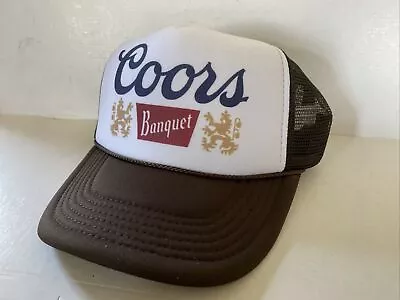 Vintage Coors Banquet Beer Hat Trucker Hat  Brown Summer Party Cap Unworn • $16.14