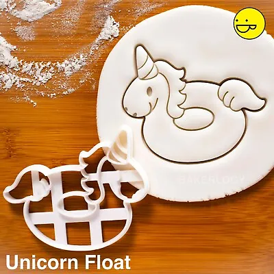 Unicorn Float Cookie Cutter - Nautical Donut Ring Swimming Pool Party Hawaiian • £10.31