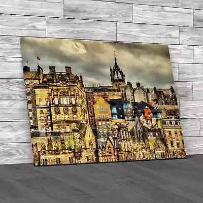 City Centre Of Edinburgh Canvas Print Large Picture Wall Art • £14.95