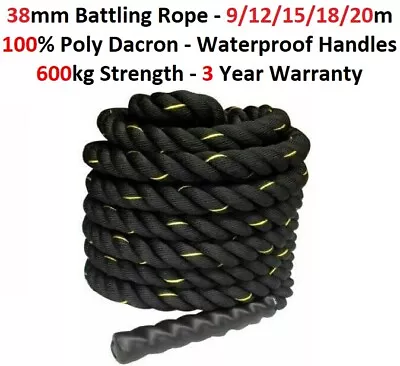 38mm 9M 12M 15M 20M  Battle Rope Battling Gym Strength Training Exercise Fitness • $78.95