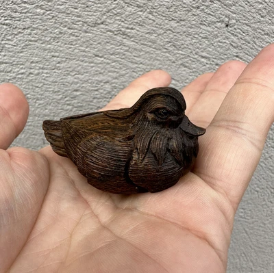 £7 • Buy Antique Japanese Wood Netsuke, Of A Duck Signed To Base Old Oriental Chinese