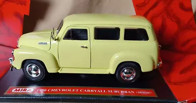 MIRA 1:18 1950 Chevrolet Carryall Suburban Yellow Boxed Diecast • $19.99