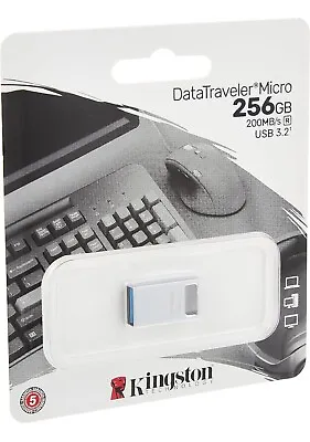 Kingston DataTraveler Micro USB Flash Drive 128GB 200MB/s Metal USB 3.2 Gen 1 • £15.99