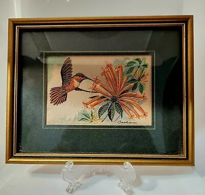 £53.81 • Buy J.J Cash Ltd. Coventry Woven Silk & Rayon Picture Of A Humming Bird