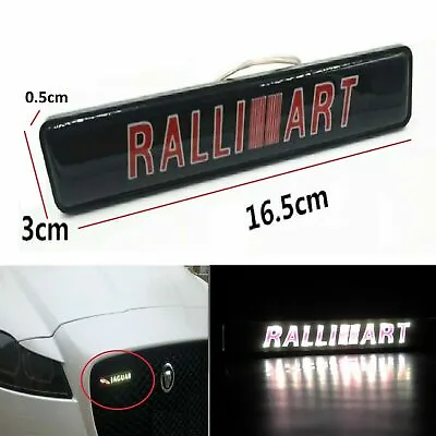 RALLIART LED Light Car Front Grille Badge Illuminated Decal Sticker MITSUBISHI • $12