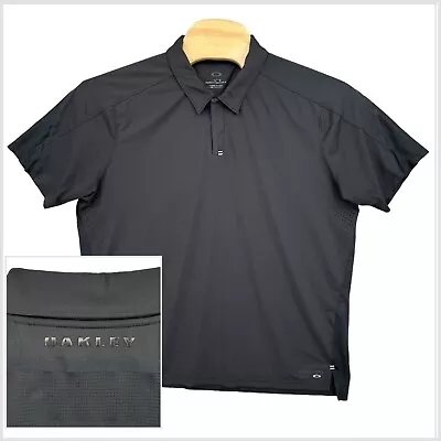 Oakley 2XL Tailored Fit Black Performance Men's Golf Polo Shirt • $4.99