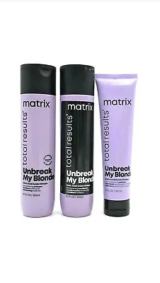 Matrix Total Result Unbreak My Blonde Shampoo/Conditioner 10.1 Oz & Leave-In 5.1 • $44.86