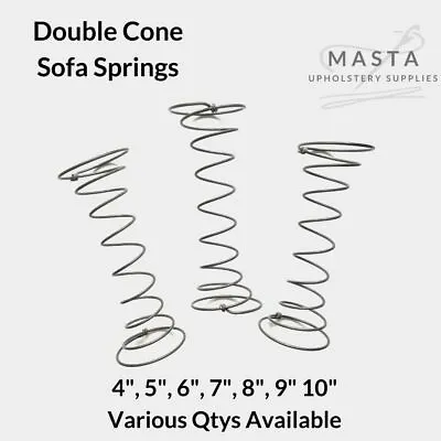 £11.49 • Buy Double Cone Sofa Upholstery Springs 9 Gauge 4  5  6  7  8  9  10  Seating Chair
