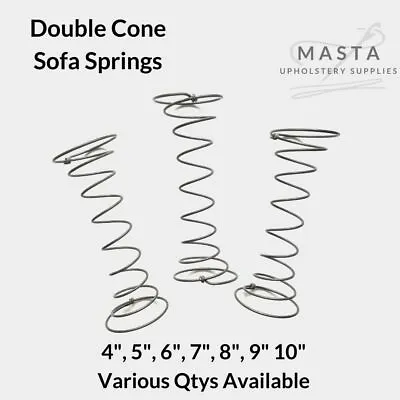 Double Cone Sofa Upholstery Springs 9 Gauge 4  5  6  7  8  9  10  Seating Chair • £27.49