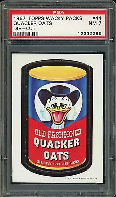 1967 Topps Wacky Packs Die-cuts #44 Quacker Oats PSA 7 • $150