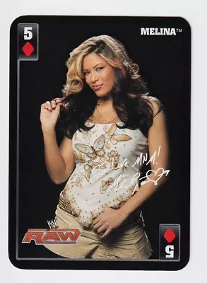 MELINA PEREZ 2007 WWE Superstars And Divas Playing Card #5 Diamonds Impact MNM* • $11.99