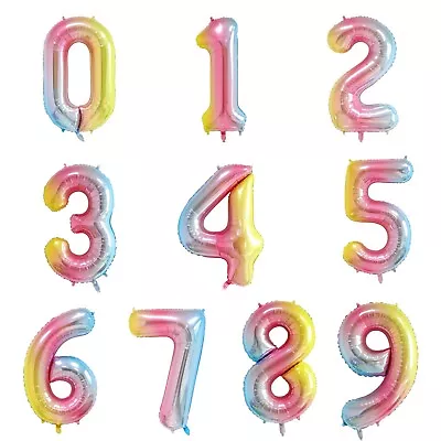 16  32  Number Foil Balloons Small Mini Balons Birthday Age Wedding Party Decor • £1.29