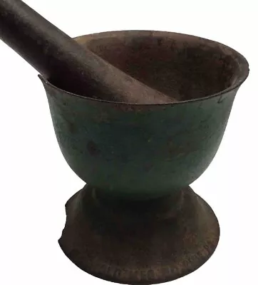 Griswold Cast Iron Mortar & Pestle 1P Erie PA Chipped • $99.99