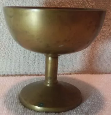 Vintage Korean Solid Brass 3  Footed Goblet- RARE  • $10.99