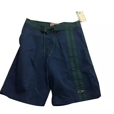 NWT Vintage Ocean Pacific OP Color Block Blue Green Classic Shorts Surf Skate 34 • $44