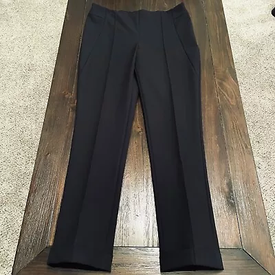 Misook Collection Black Dress Pants Size 6 Side Zip Straight Leg • $37.95