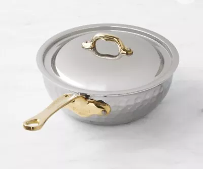 Mauviel M'Elite B Hammered Stainless-Steel Saucier 2-Qt. • $249