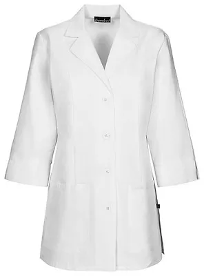 Cherokee 30  3/4 Sleeve Lab Coat 1470 WHT White Free Shipping • $21.50