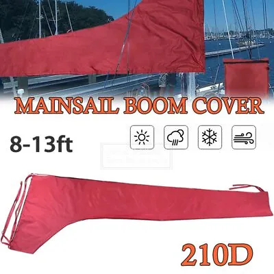 Main Sail Cover For 9'-10' / 11'-12' / 12'-13' Boom Sail Waterproof 210D Red • $29.99