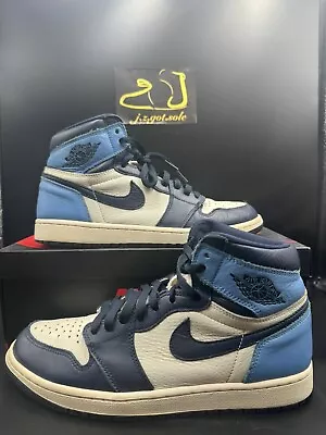 Size 10 - Jordan 1 Retro OG High Obsidian UNC 2019 • $250