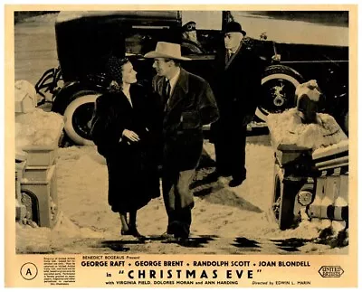 Christmas Eve Original Lobby Card Dolores Moran Randolph Scott Limousine 1947 • $24.99