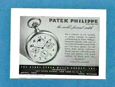 1945 Patek Philippe Ad ~ 18kt Perpetual Calendar ~ Moon Phases ~ Minute Repeater • £5.73