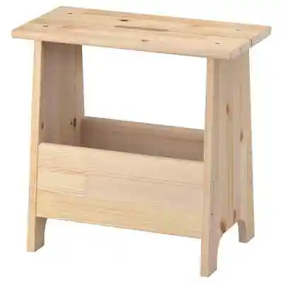 IKEA Storage Stool Bedside Bedroom Table Paintable Easy Assemble Solid Pine • £42.99