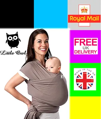 £11.99 • Buy BABY SLING STRETCHY WRAP CARRIER, Travel Light And Silky Soft - MANY COLOURS!