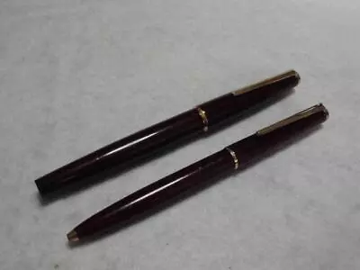 Montblanc Fountain Pen 320 Nib 585 & 380 Ballpoint Pen Set Of 2 #0a4435 • $377