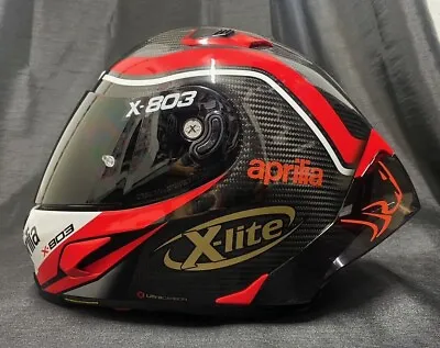 $487.78 • Buy SALE X-Lite X803RS 50th Carbon FREE DARK Visor APRILIA STICKERS Motorbike Helmet
