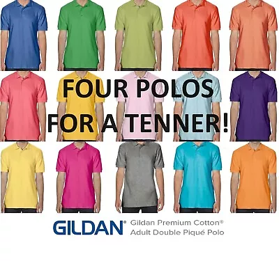 POLO T-Shirt Gildan Premium Cotton Poloshirt Work Leisure Golf Office G85800 • £8.87