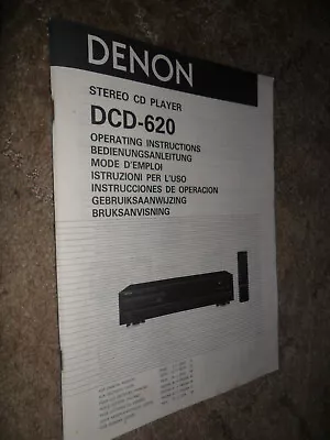 £3.99 • Buy Denon DCD-620 - Stereo Compact Disc CD Player - Instructions - USER MANUAL ONLY