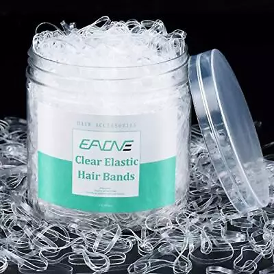 Clear Elastic Hair Rubber Bands EAONE 1500Pcs Mini Elastics No Damage Baby • $13.99