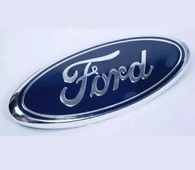 BLUE & CHROME 2005-2014 Ford F150 FRONT GRILLE/ TAILGATE 9 Inch Oval Emblem 1PC • $10.86