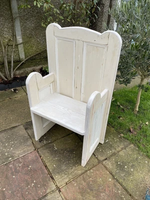 £175 • Buy Large Antique Bench Lambing Chair Country Farmhouse