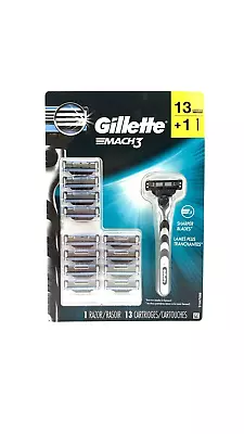 Gillette Mach 3 Mens 13 Blade Refills Razor Handle With Cartridges • $24.99