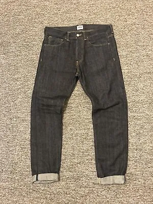 Edwin ED 80 (ed One) Red Listed 14 O/z Selvedge Japanese Denim Jeans 32 W 32 L • £79.99