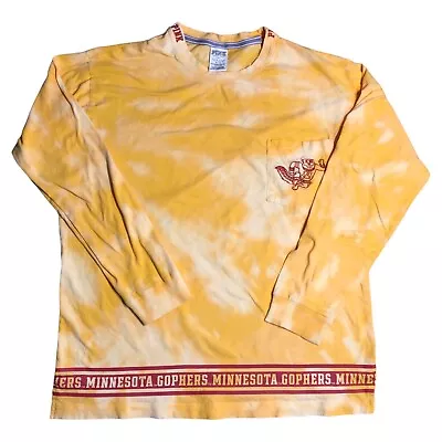 PINK Victoria's Secret University Of Minnesota Gophers Yellow Womens M Tie Dye • $14.97