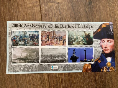 £5 • Buy Solomon Islands Battle Of Trafalgar 200 Years 1805-2005 Block Of Six Stamps