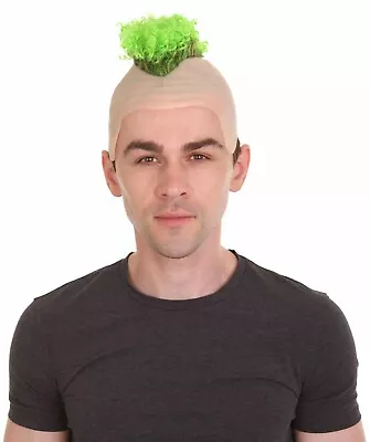 Curly Mohawk Wig | Green Halloween Wig With Cap HM-029 • $31.32