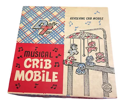 Vintage 1960's Working Dolly Toy Baby Crib Mobile In Box With Animals • $63.73