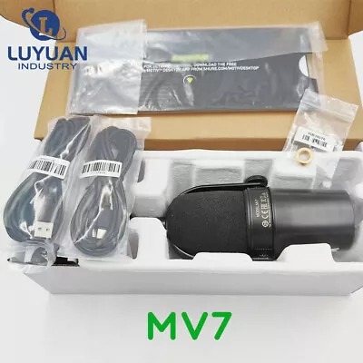 NEW MV7 Cardioid Dynamic Vocal / Broadcast Microphone USB & XLR Outputs Black • $145