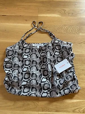 £10 • Buy Good American Strappy Top Snakeskin Blouse XS UK6 Net A Porter Camisole