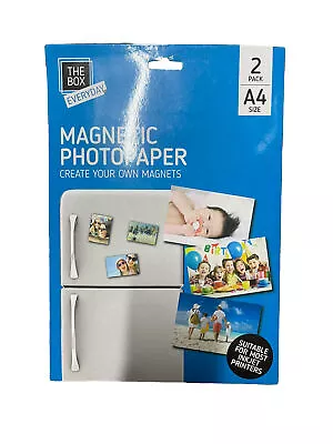 2x A4 Magnetic Photo Paper Printing Inkjet Gloss Create Printable Fridge Magnet • £4.99