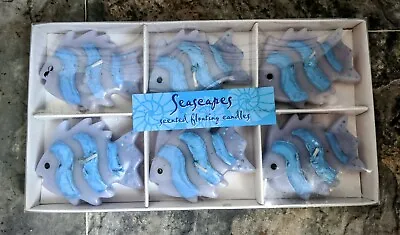 Seascapes Scented Floating Fish Candles Pack Of 6 • $12