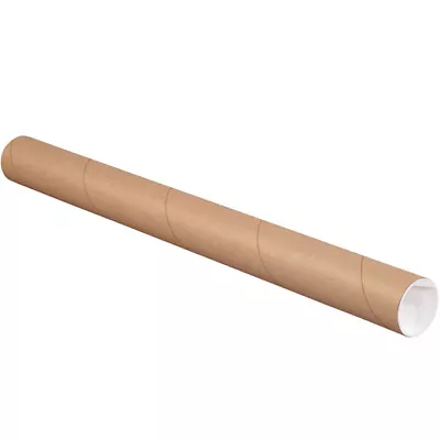 Mailing Tubes With Caps 2  X 24  Kraft 50/Case (P2024K) • $85.80