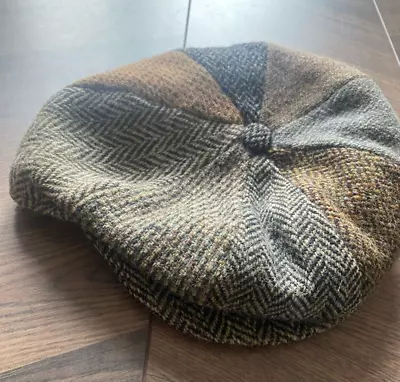 RARE Failsworth Millinery Stornoway Harris Tweed Flat Cap KANGOL UK HAT • £0.99