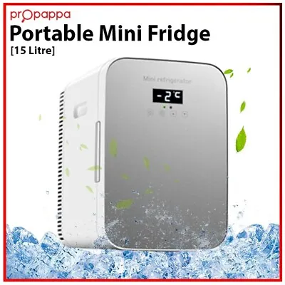 $165 • Buy 15L Portable Fridge Bar Freezer Drinks Cooler Hot/Cold Glass Mini Refrigerator